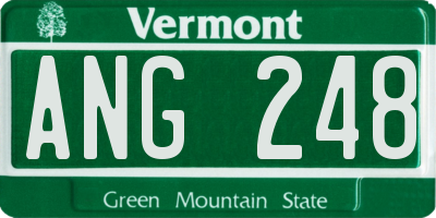VT license plate ANG248