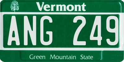 VT license plate ANG249