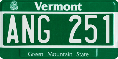 VT license plate ANG251
