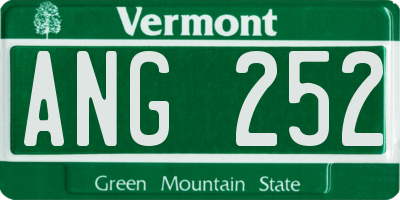VT license plate ANG252