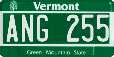 VT license plate ANG255