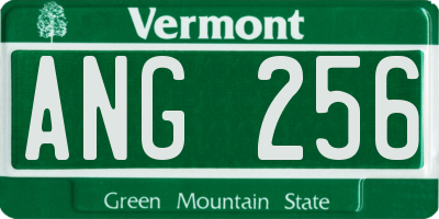 VT license plate ANG256
