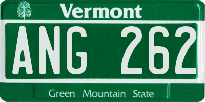 VT license plate ANG262