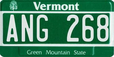 VT license plate ANG268