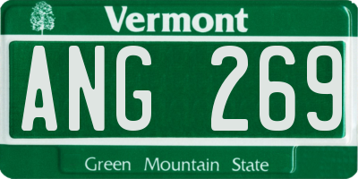 VT license plate ANG269