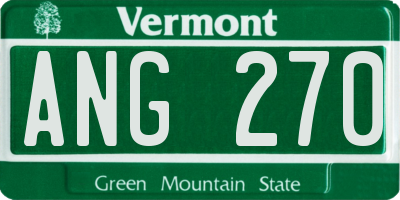 VT license plate ANG270