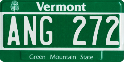 VT license plate ANG272