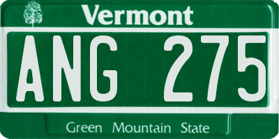 VT license plate ANG275