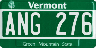 VT license plate ANG276