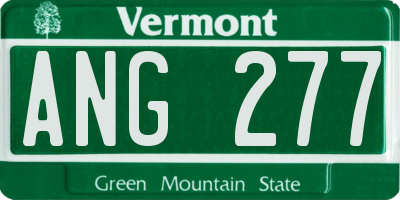 VT license plate ANG277