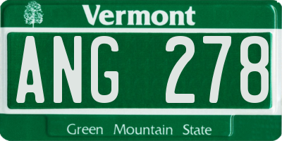 VT license plate ANG278