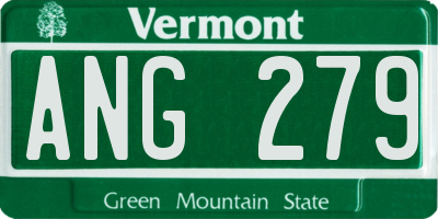 VT license plate ANG279
