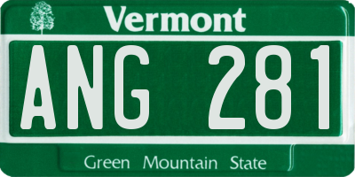 VT license plate ANG281