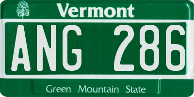 VT license plate ANG286