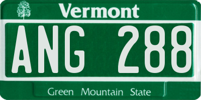 VT license plate ANG288