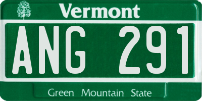 VT license plate ANG291