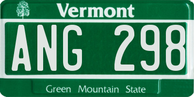 VT license plate ANG298