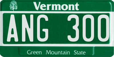VT license plate ANG300
