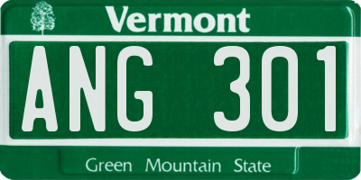VT license plate ANG301