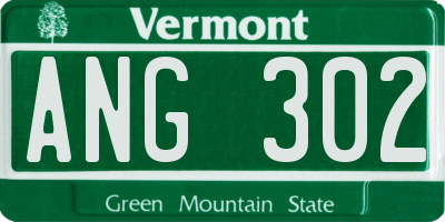 VT license plate ANG302