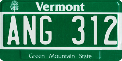 VT license plate ANG312