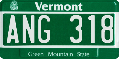 VT license plate ANG318