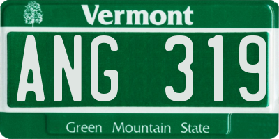 VT license plate ANG319