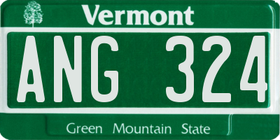VT license plate ANG324