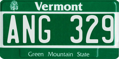 VT license plate ANG329