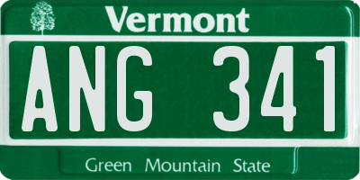 VT license plate ANG341
