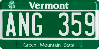 VT license plate ANG359