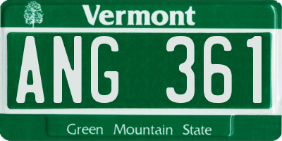 VT license plate ANG361