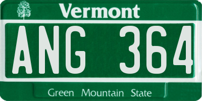 VT license plate ANG364