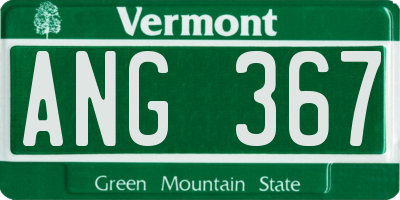 VT license plate ANG367
