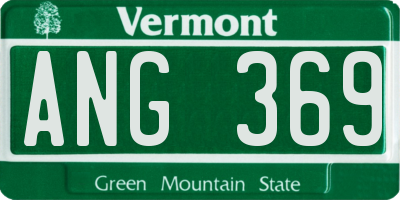 VT license plate ANG369