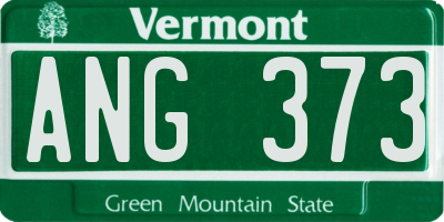 VT license plate ANG373