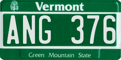 VT license plate ANG376