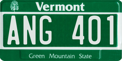 VT license plate ANG401