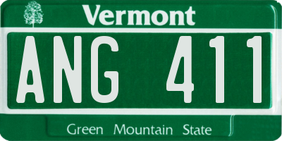 VT license plate ANG411
