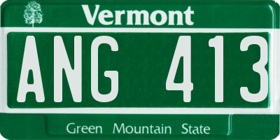 VT license plate ANG413