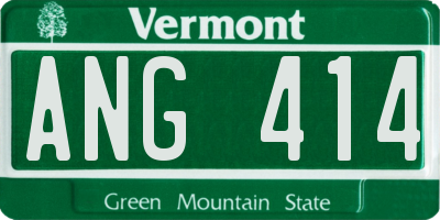 VT license plate ANG414