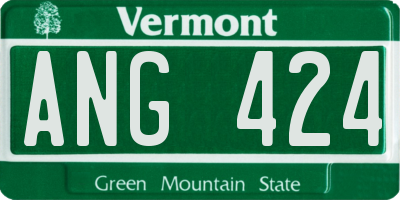 VT license plate ANG424