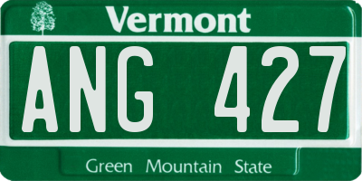 VT license plate ANG427