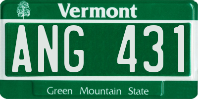 VT license plate ANG431