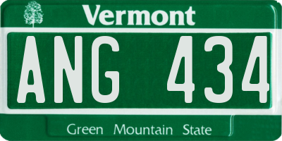 VT license plate ANG434