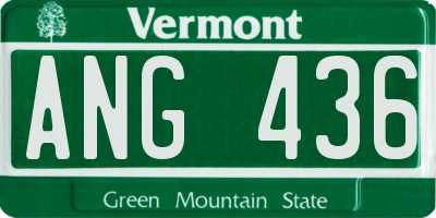 VT license plate ANG436