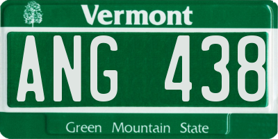 VT license plate ANG438