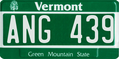VT license plate ANG439