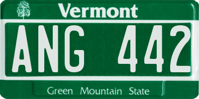VT license plate ANG442