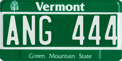 VT license plate ANG444